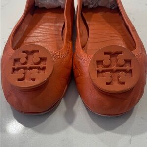 Tory Burch Vibrant Orange Flats
